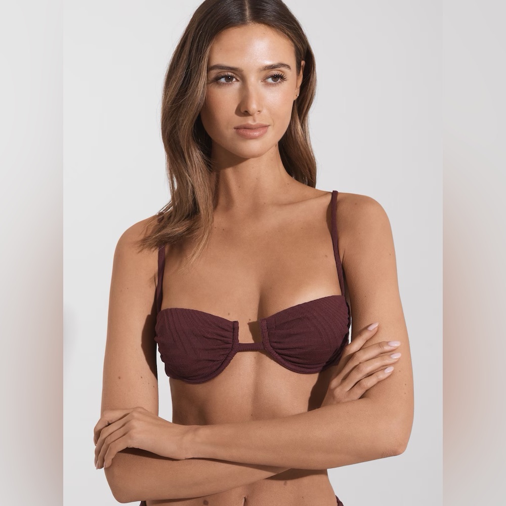 Fella Gabriel Underwire Bikini Top - Chestnut